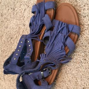 Blue sandals